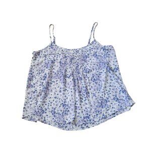 Torrid‎ Womens Babydoll Floral Cami Tank Top Size 00 Y2K Lightweight Stretch